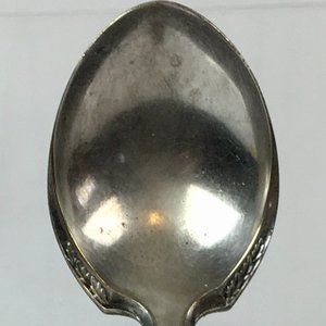 Vintage 1847 Rogers Bros Sterling Silver X3 Triple Plate Sugar Shell FANCY Spoon